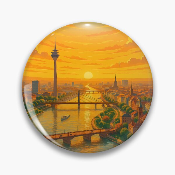 Item preview, Sky View DÜSSELDORF Germany - Rhine romance at sunset designed and sold by Earth Celebration Designs.