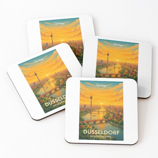 Item preview, Sky View DÜSSELDORF Germany - Rhine romance at sunset designed and sold by Earth Celebration Designs.