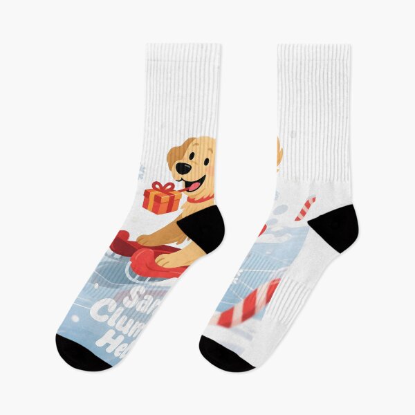 Item preview, Santa’s Clumsiest Helper: Golden Retriever Sliding on Ice with Gift - Comical Holiday T-Shirt Illustration designed and sold by ArtPetrenko90.