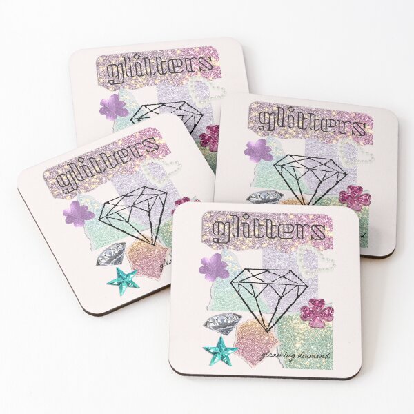 Item preview, Glitters Shine – Sparkly Diamond Collage Design designed and sold by mintmono-studio.