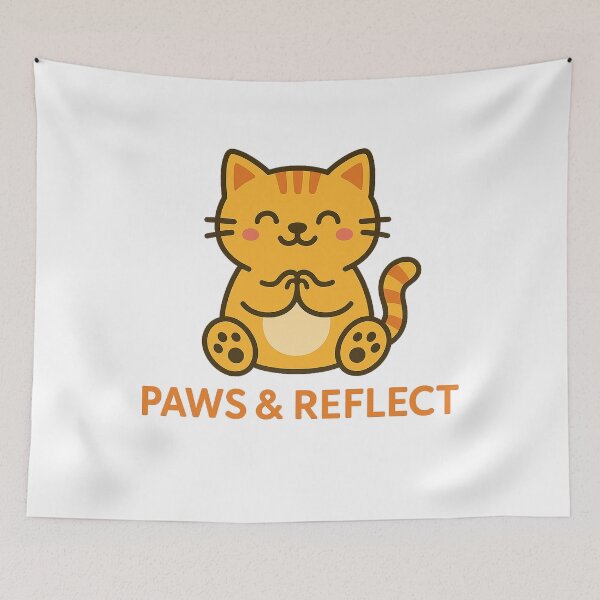 Item preview, Paws and Reflect Kawaii Cat Art designed and sold by k3rstman1.
