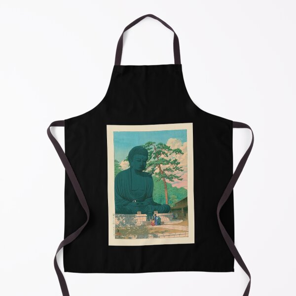 Item preview, Great Buddha at Kamakura by Hasui Kawase | Japanese Buddha Poster | Japandi Spiritual Home Decor designed and sold by artofuniverse.
