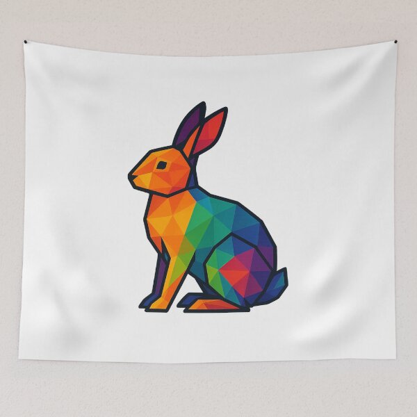 Item preview, Prismatic Rabbit Side Profile designed and sold by TheWonkyEaselCo.