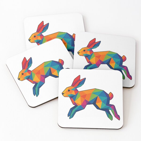 Item preview, Prismatic Rabbit Hopping designed and sold by TheWonkyEaselCo.