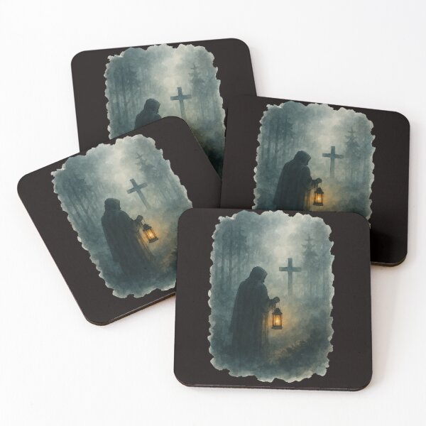 Item preview, Watcher in the Fog – Atmospheric Watercolor Scene designed and sold by Tadeusz1.