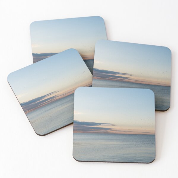 Item preview, Sunset Seascape with Seagull Flock Flyover designed and sold by Georgia Mizuleva.