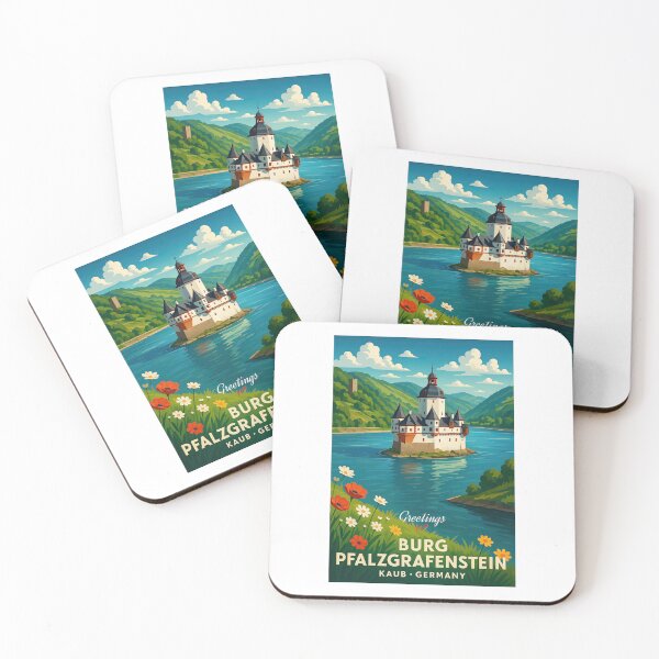 Item preview, Traveling Famous Natural Places - PFALZ GRAFENSTEIN CASTLE – Rhine Romance near Kaub designed and sold by Earth Celebration Designs.
