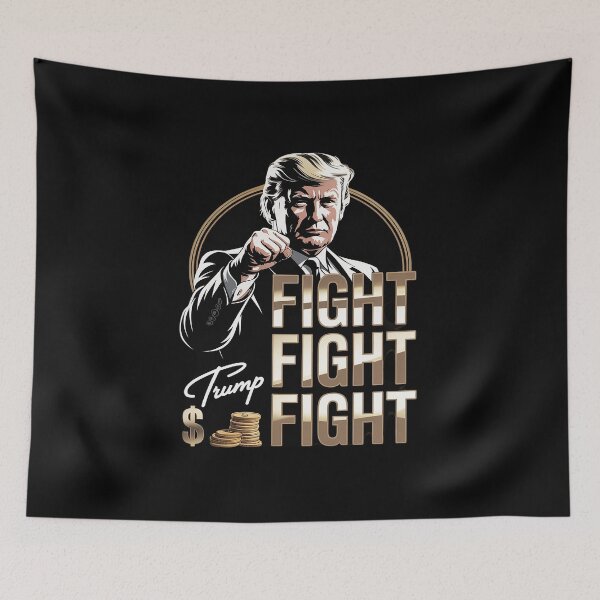 Artikelvorschau, TRUMP: Kämpfe! Kämpfe! Kämpfe! Aufkleber entworfen und verkauft von splindoershop.