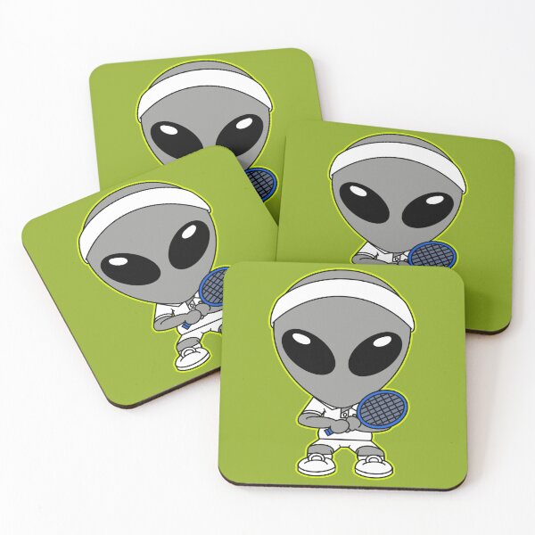 Item preview, Space Alien Playing Tennis designed and sold by SpaceAlienTees.