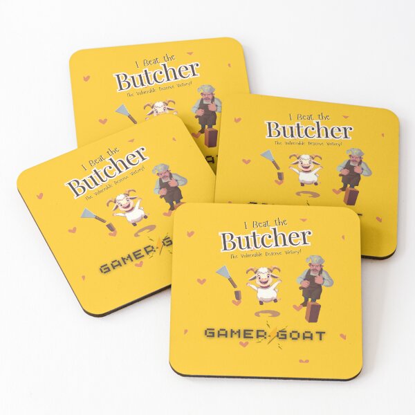 Item preview, Gamer Goat – I Beat the Butcher (Victory for the Vulnerable!) designed and sold by fusionwears.