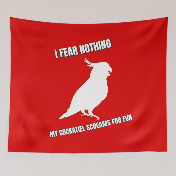 Item preview, Fearless bird keeper – cockatiel screams for fun designed and sold by Birbosaurus.