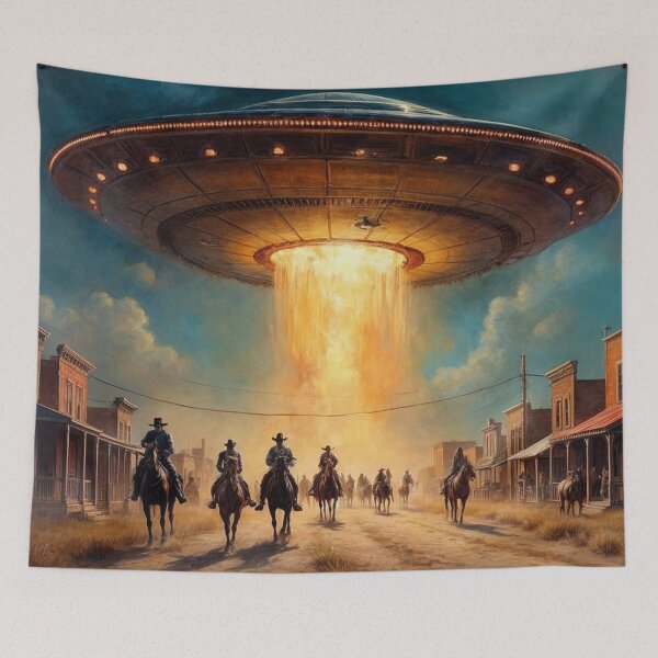 Item preview, Aliens Landing in the Wild West designed and sold by M-Y-A-R-T-.