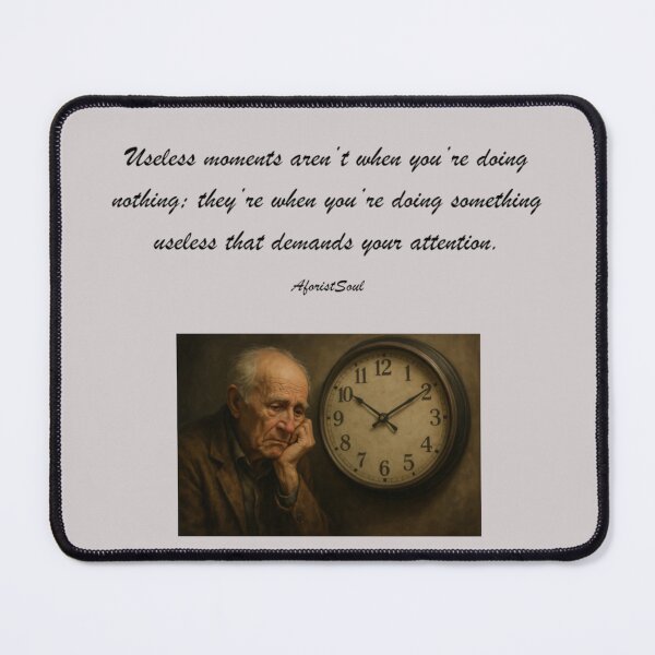 Item preview, Useless Moments – Thought-Provoking Quote on Attention and Meaning designed and sold by AforistSoul.