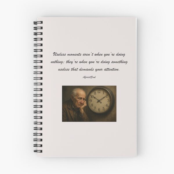 Item preview, Useless Moments – Thought-Provoking Quote on Attention and Meaning designed and sold by AforistSoul.