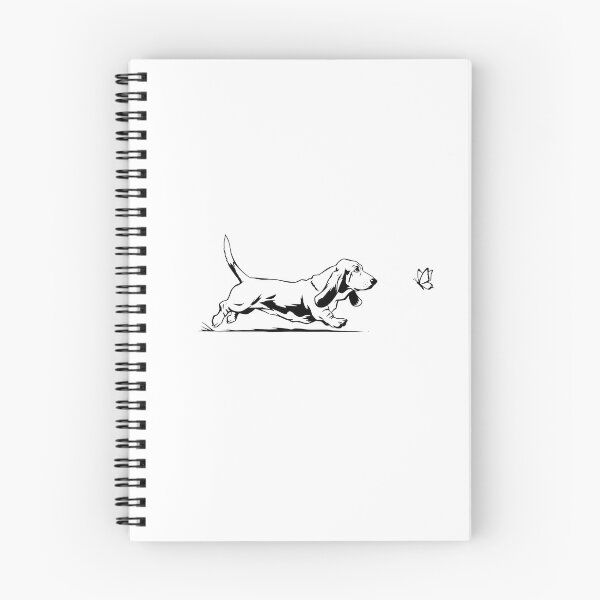 Item preview, Basset hound chasing Butterfly designed and sold by MargLandmeter.