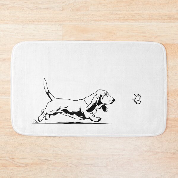 Item preview, Basset hound chasing Butterfly designed and sold by MargLandmeter.