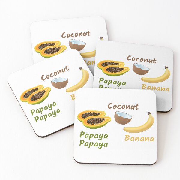 Item preview, Papaya Coconut Banana designed and sold by habisandesign.
