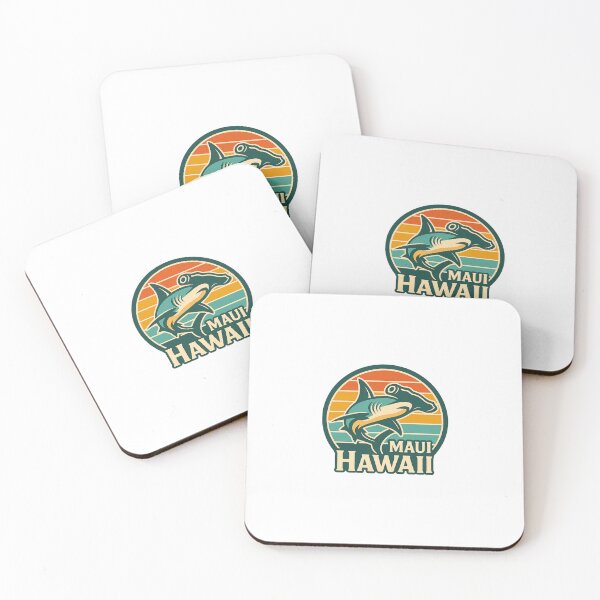 Item preview, Maui Hammerhead Shark Emblem - Retro Hawaii Ocean Badge designed and sold by Blurbean.
