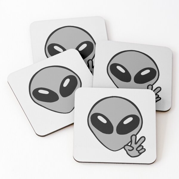 Item preview, Gray Space Alien Head With Peace Hand Sign designed and sold by SpaceAlienTees.