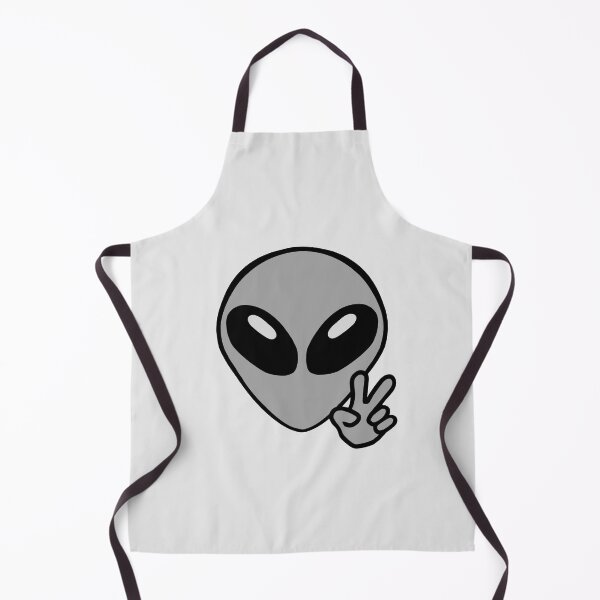 Item preview, Gray Space Alien Head With Peace Hand Sign designed and sold by SpaceAlienTees.