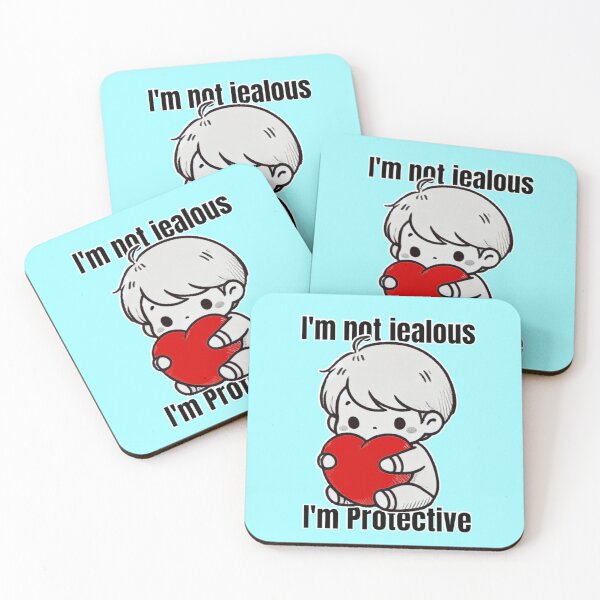 Item preview, I'm Not Jealous I'm Protective – Cute Sad Anime Heart Quote designed and sold by Just Meaningful.