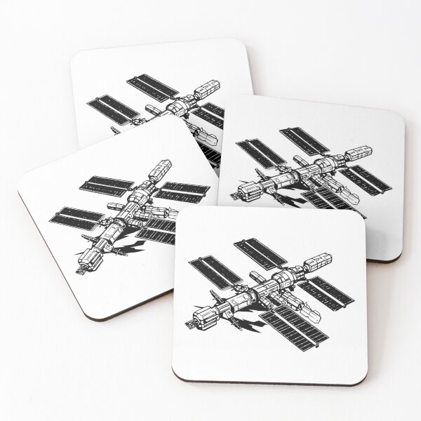 Item preview, Space Stations Outpost Galactic Satellite Cosmic Base designed and sold by inkoutninja.