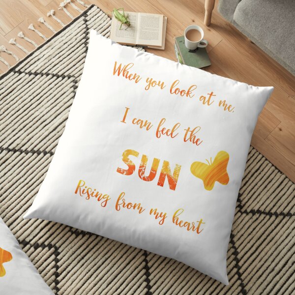 When you look at me - love quote Floor Pillow