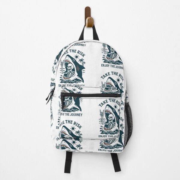 Item preview, Take The Risk Enjoy The Journey Skeleton Shark designed and sold by Tigerr3g.