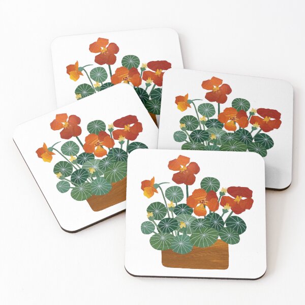 Item preview, Nasturtiums in a pot designed and sold by Studio Moo Designs.
