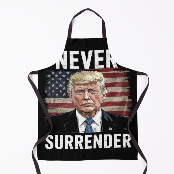 Item preview, Trump Mug Shot Never Surrender Pro Trump American flag designed and sold by Nekusa.