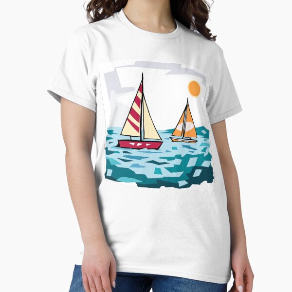 Two sailboats on a sunny day conceptualized Classic T-Shirt