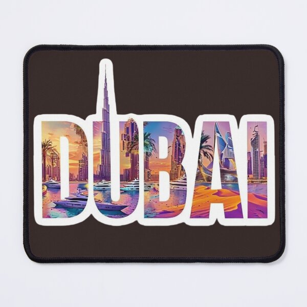 Item preview, Dubai Sticker – Futuristic Desert Summer 2025 Edition designed and sold by Imaginarium of Chaos falcon88 .