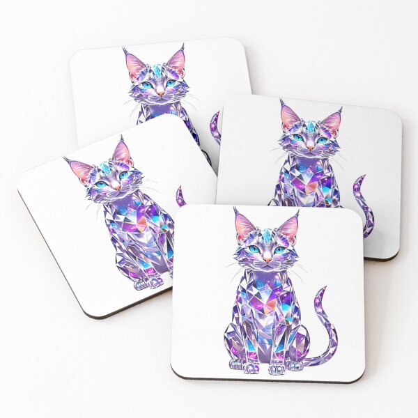 Item preview, Galaxy Crystal Cat – Mystical Cosmic Feline Art designed and sold by DscapeDesigns.