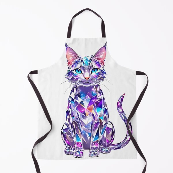 Item preview, Galaxy Crystal Cat – Mystical Cosmic Feline Art designed and sold by DscapeDesigns.