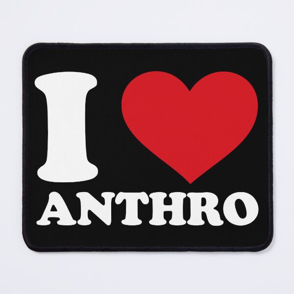 Item preview, I love Anthro – White Text Red Heart Design designed and sold by EmeraldeaArt.
