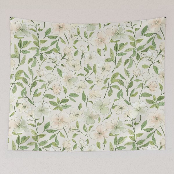 Item preview, Pastel Flowers and Green Leaves designed and sold by CoolPixels.