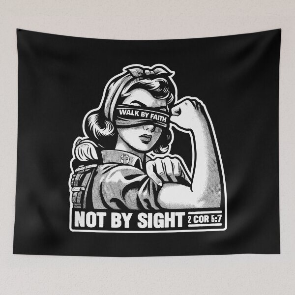 Item preview, 2 Corinthians 5:7 For We Walk By Faith Not By Sight designed and sold by plushism.