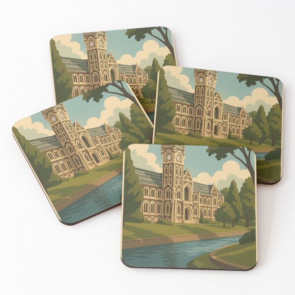 Item preview, Otago University Clocktower by River in Dunedin, NZ designed and sold by Aryabek.