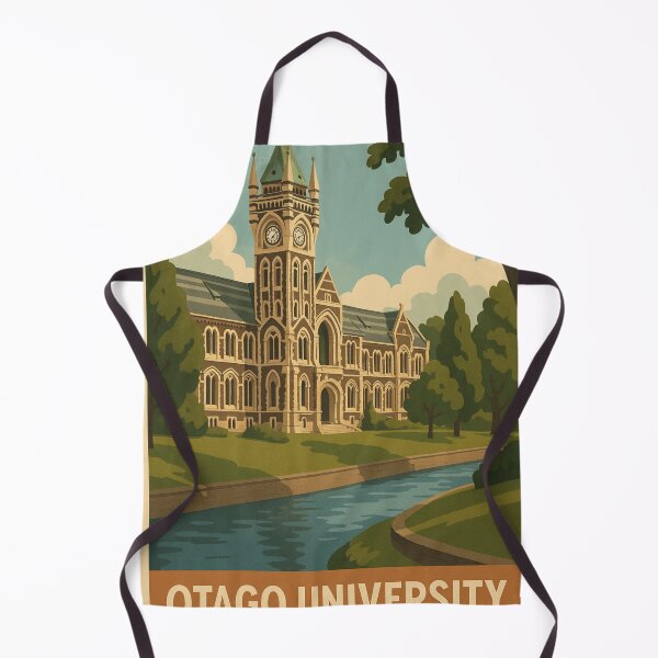 Item preview, Otago University Clocktower by River in Dunedin, NZ designed and sold by Aryabek.