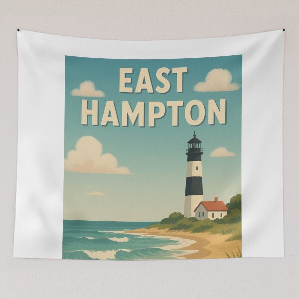 Item preview, East Hampton Seaside with Lifeguard Hut and Coastal Path designed and sold by Aryabek.