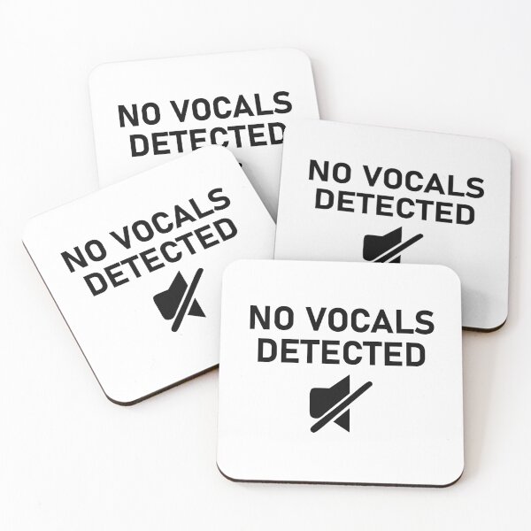 Item preview, No Vocals Detected - Minimalist Mute Symbol Music Design designed and sold by Artfully Entertained.