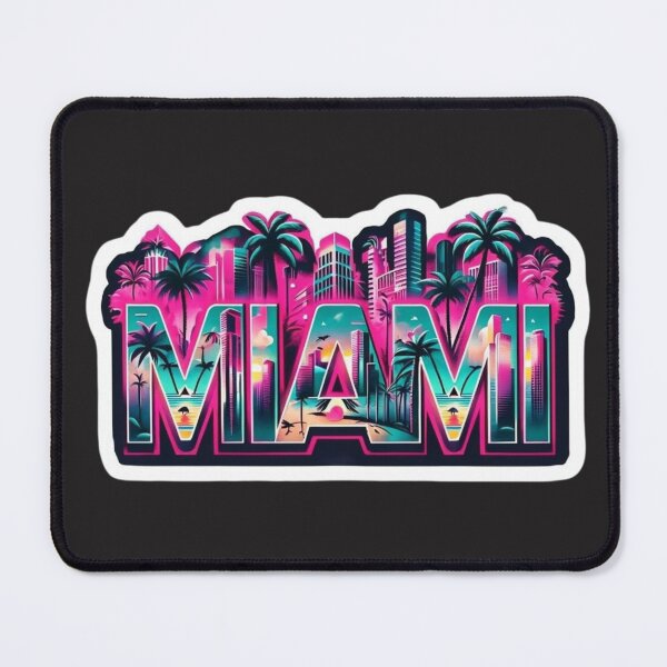 Item preview, Miami Sticker – Neon Heatwave 2025 Vacation Gift Edition Falcon-Frequency Drop-Amalgramation spirit of might designed and sold by Imaginarium of Chaos falcon88 .