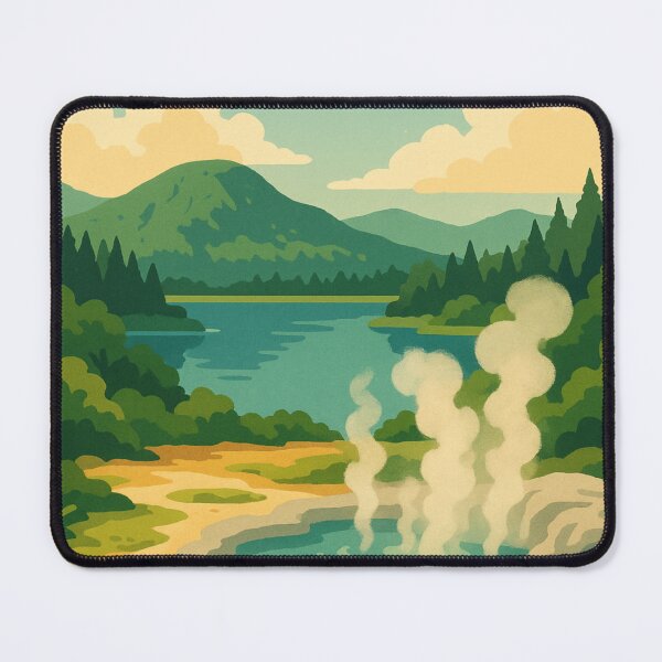 Item preview, Rotorua Geothermal Landscape with Steaming Pool designed and sold by Aryabek.