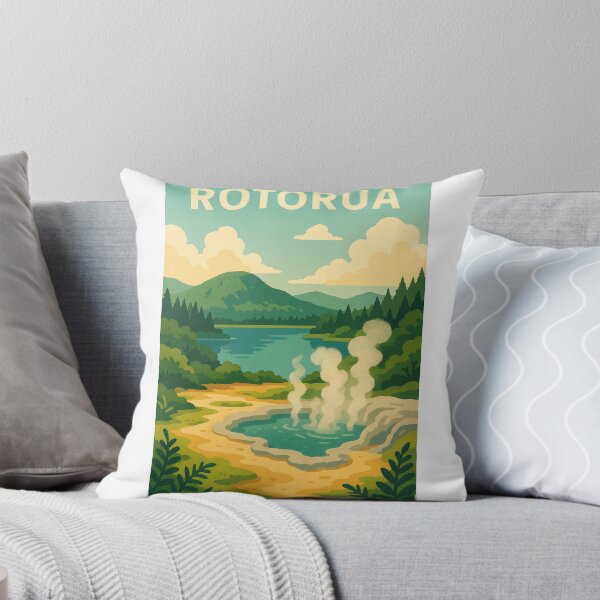 Item preview, Rotorua Geothermal Landscape with Steaming Pool designed and sold by Aryabek.
