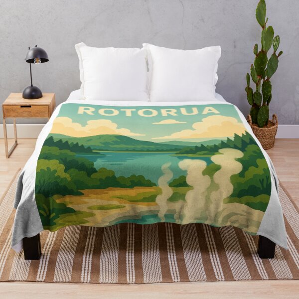 Item preview, Rotorua Geothermal Landscape with Steaming Pool designed and sold by Aryabek.
