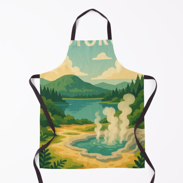 Item preview, Rotorua Geothermal Landscape with Steaming Pool designed and sold by Aryabek.