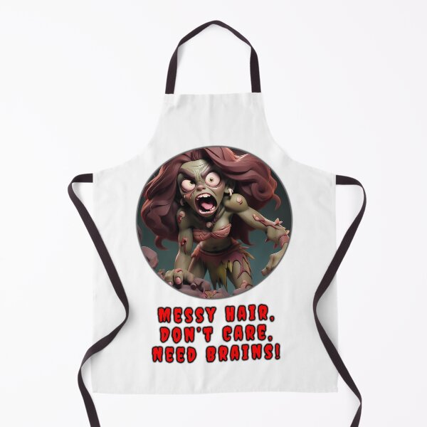 Item preview, Messy Hair, Don’t Care – Need Brains! designed and sold by Fun and Violence.