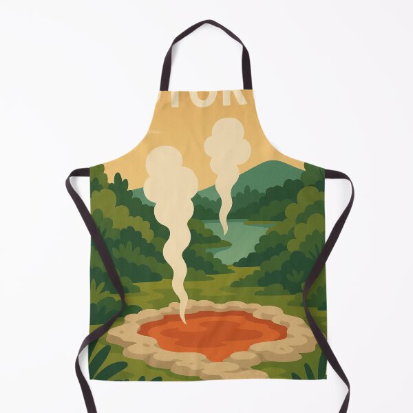 Item preview, Rotorua Geothermal Pool at Sunset with Steam Vents designed and sold by Aryabek.