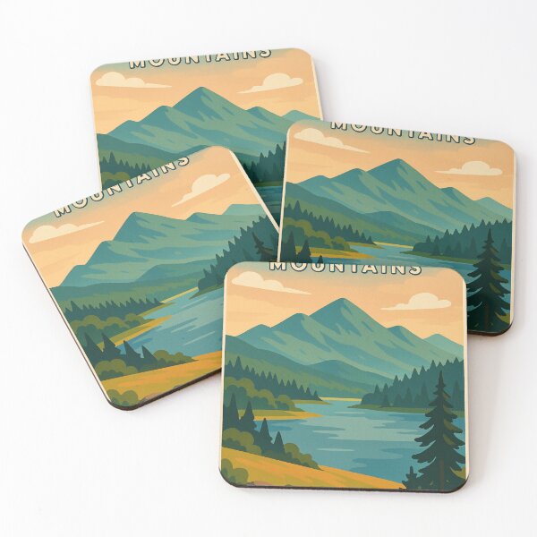 Item preview, Adirondack Mountains with Lake Reflection and Pine Forest designed and sold by Aryabek.