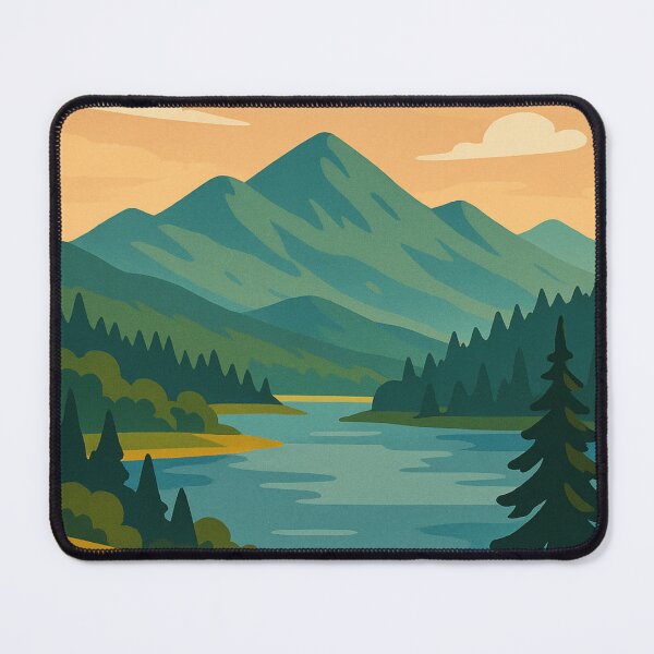 Item preview, Adirondack Mountains with Lake Reflection and Pine Forest designed and sold by Aryabek.